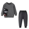 Kids Boys Cartoon Dinosaur Design Long Sleeve Tracksuit Sets childrensterritory