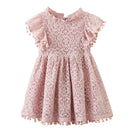 Kids Girls Flower Lace Design Summer Party Dresses childrensterritory