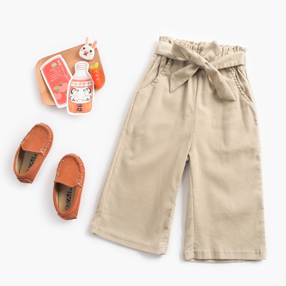 Little Girls Casual Long Pants Winter Trousers with Pockets childrensterritory