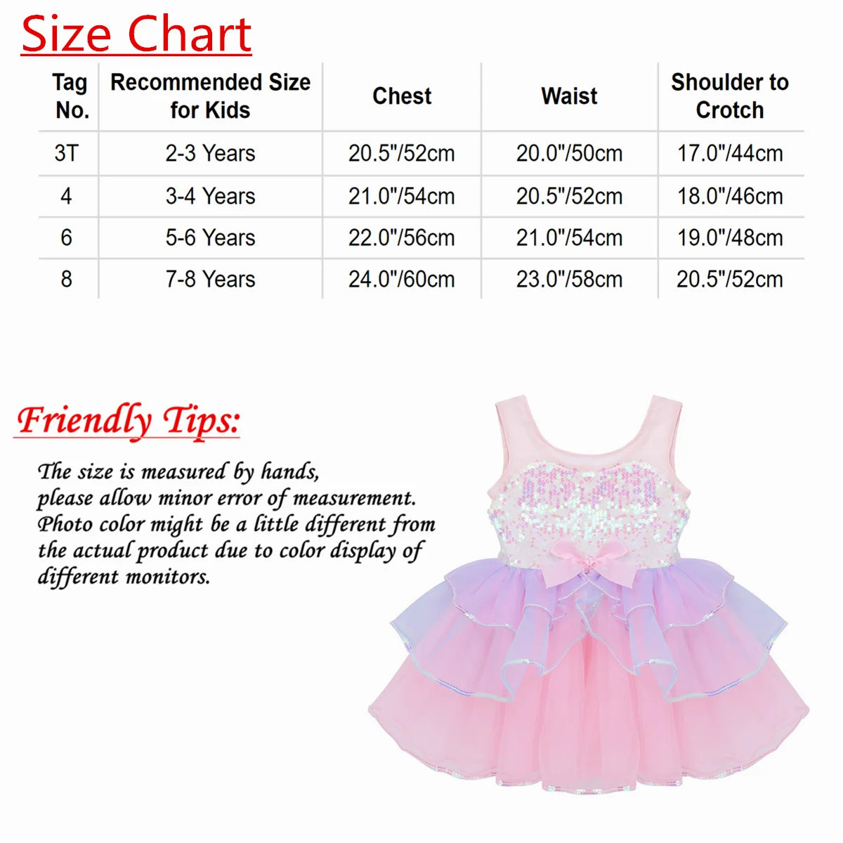 Shiny Sequins Design Tutu Ballet Dress for Little Girls childrensterritory