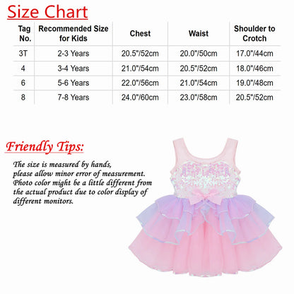 Shiny Sequins Design Tutu Ballet Dress for Little Girls childrensterritory