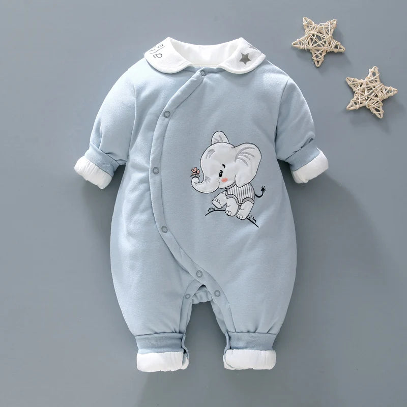 Baby Kids Cartoon Design Soft Winter Bodysuits childrensterritory