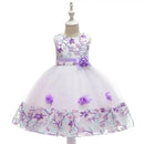 Kids Girl Flower Embroidery Summer Birthday Party Dresses childrensterritory