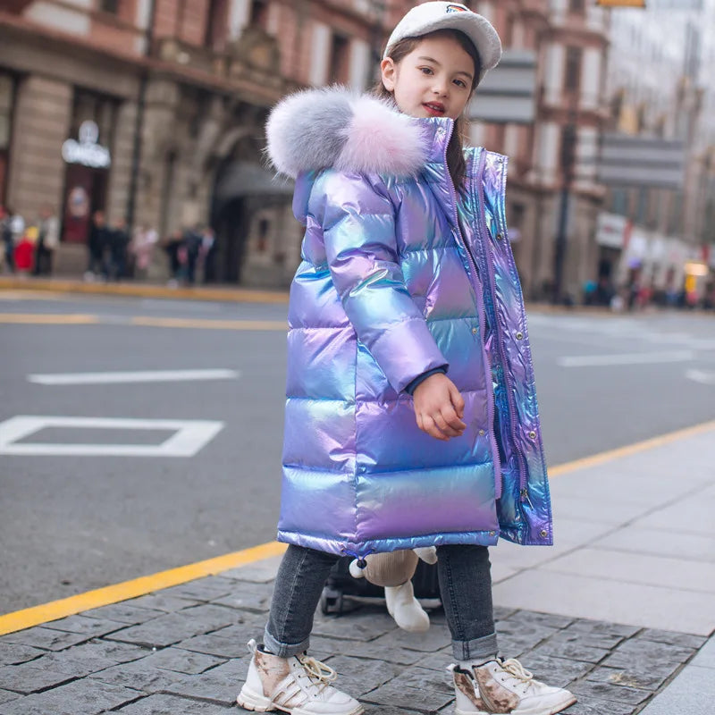 Thicken White Duck Down Winter Parkas for Girls childrensterritory
