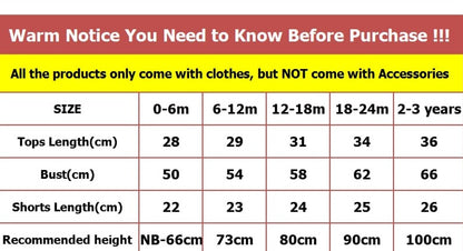 Infants Boys Cartoon Print Tops + Shorts 2Pcs Clothing Sets childrensterritory