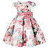 Flower Print Kids Girls Elegant Birthday Party Dresses childrensterritory