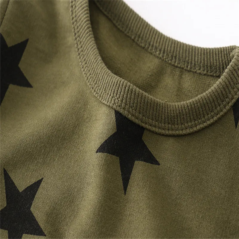 Long Sleeve Stars Cartoon Print Kid Boys Girls Sweatshirts childrensterritory