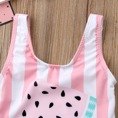 Lovely Watermelon Print Baby Girls Swimwear childrensterritory