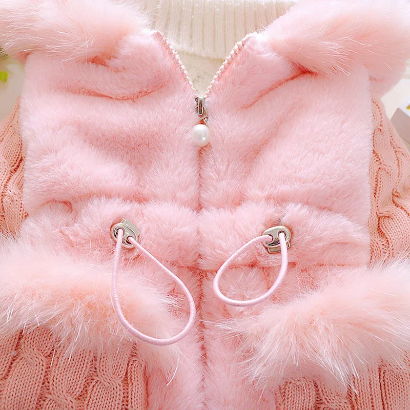 Baby Girls Thicken Warm Winter Hooded Jackets childrensterritory