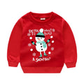 Christmas Letters and Santa Cartoon Prints Kids Sweatshirts childrensterritory