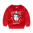 Christmas Letters and Santa Cartoon Prints Kids Sweatshirts childrensterritory