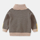 Kids Boys Warm High Neck Knitted Striped Sweater childrensterritory