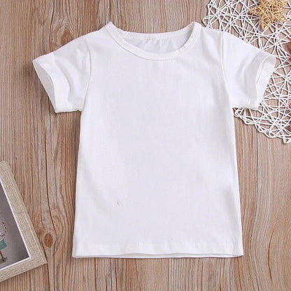 Stylish Cartoon Print Kids Girls Casual T-shirts childrensterritory