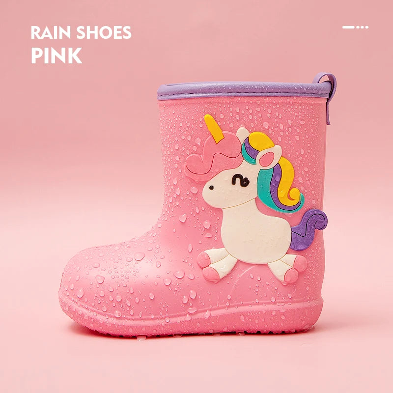Non-slip Cartoon Dinosaur Design Children Rain Boots