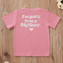 "Big Sister" Letter Print Cotton Top for Baby/Kids Girls childrensterritory