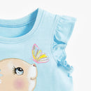 Cartoon Ladybug Design Little Girls Cotton Tops Tees