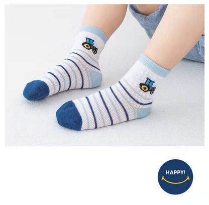 Baby/Kids Thin Mesh 5 Pairs Soft Breathable Cotton Socks