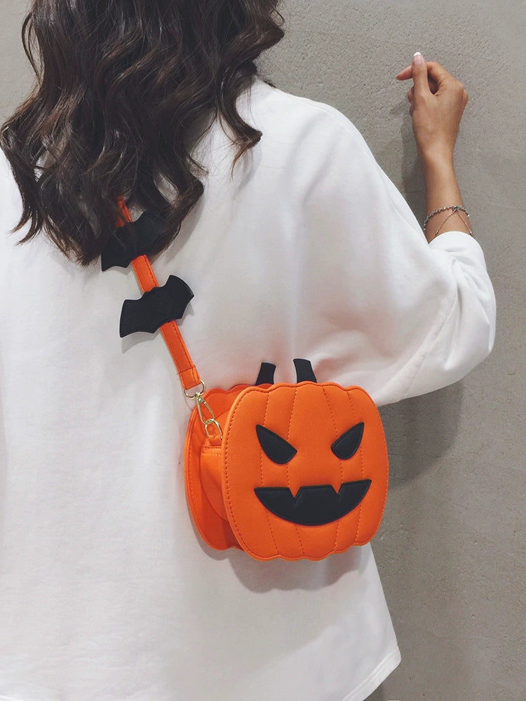 Girls Halloween Pumpkin style Shoulder Bag Pouch Tide childrensterritory
