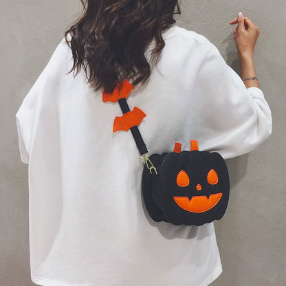 Girls Halloween Pumpkin style Shoulder Bag Pouch Tide childrensterritory