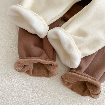 Baby Rabbit Print 2Pcs Warm Clothing Set for Boys/Girls
