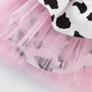 Toddler Baby Girls Romper Dress Infant Fashion Cute Cow Printed Tulle Clothes Newborn Sleeveless 3 6 Month Jumpsuit For Summer