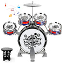 Kids Musical Instruments Toy- Mini Jazz Drum Set with Stool