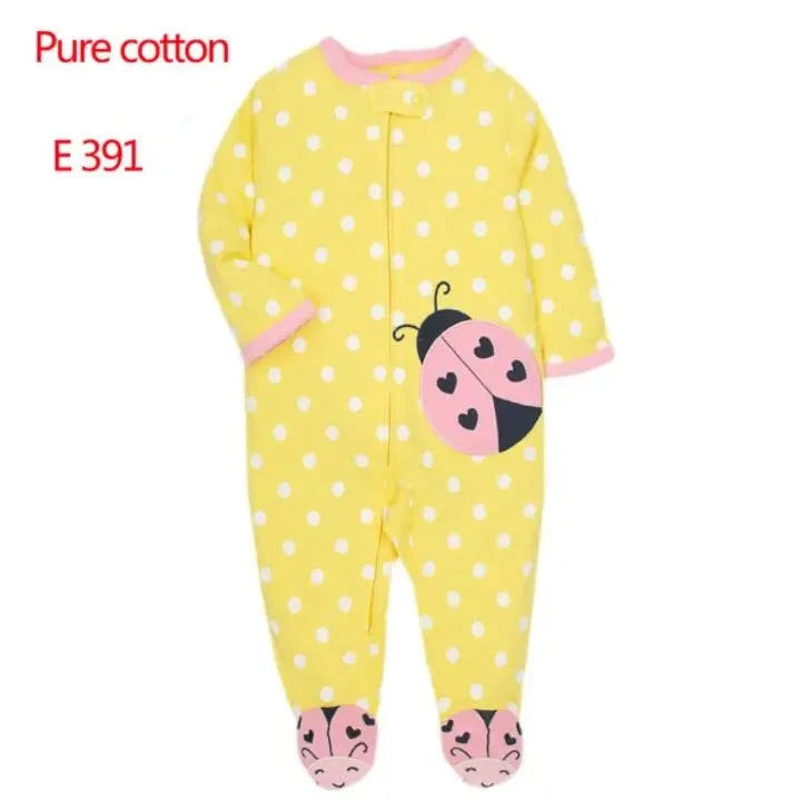 Newborn One-Piece Cotton Rompers with Zipper for All Seasons childrensterritory