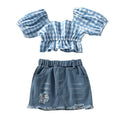 Kids Girl 2 Piece Floral Print Summer Fashion Outfits childrensterritory