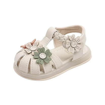 Toddler Girls Lightweight Flower Bow LED Sandals