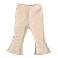 Girls' Solid Colour Elastic Casual Trousers childrensterritory