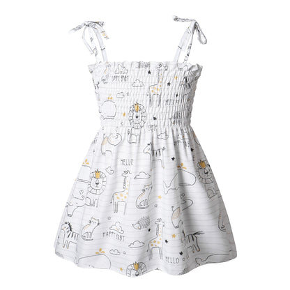 Kids Girl Sleeveless Floral Sling Summer Dresses childrensterritory
