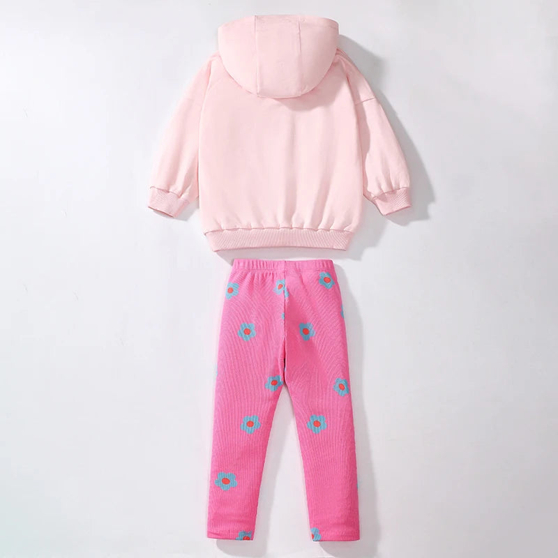 Cotton Rabbits Design Hoodie Sets for Kids Girls childrensterritory