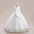 Solid Color Sequin Bow Design Kids Girls Formal Evening Vestidos childrensterritory