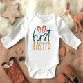 "My 1st Easter" Latter Print Baby Long Sleeve Easter Bodysuit childrensterritory