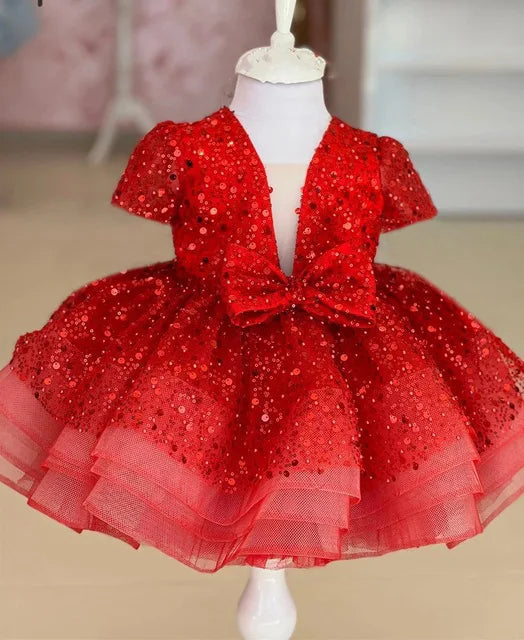 Girls Sequined Ball Gown Princess Dresses childrensterritory