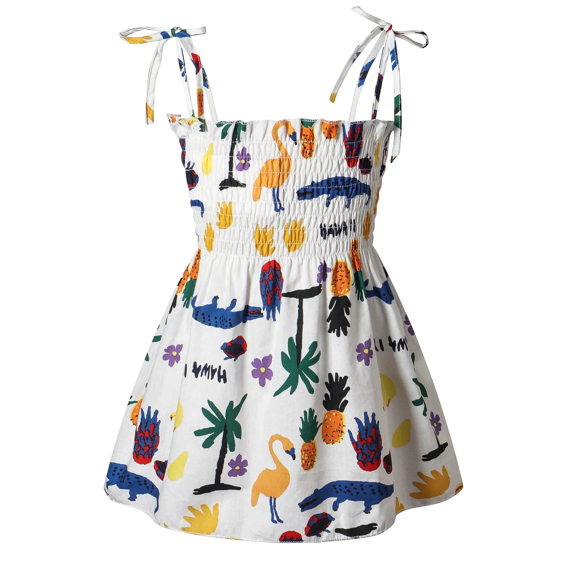 Little Girls Floral Halter Style Summer Cotton Dresses childrensterritory