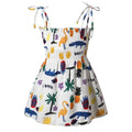 Little Girls Floral Halter Style Summer Cotton Dresses childrensterritory