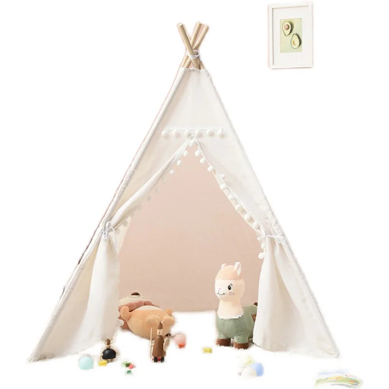 Kids Porable Cotton Canvas Indian Play Tent childrensterritory
