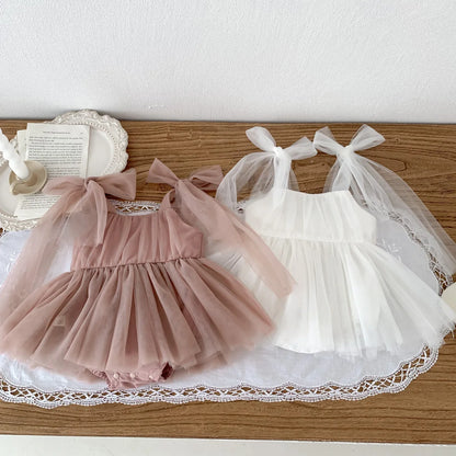 Baby Girls Lace Design Princess Romper Dresses childrensterritory