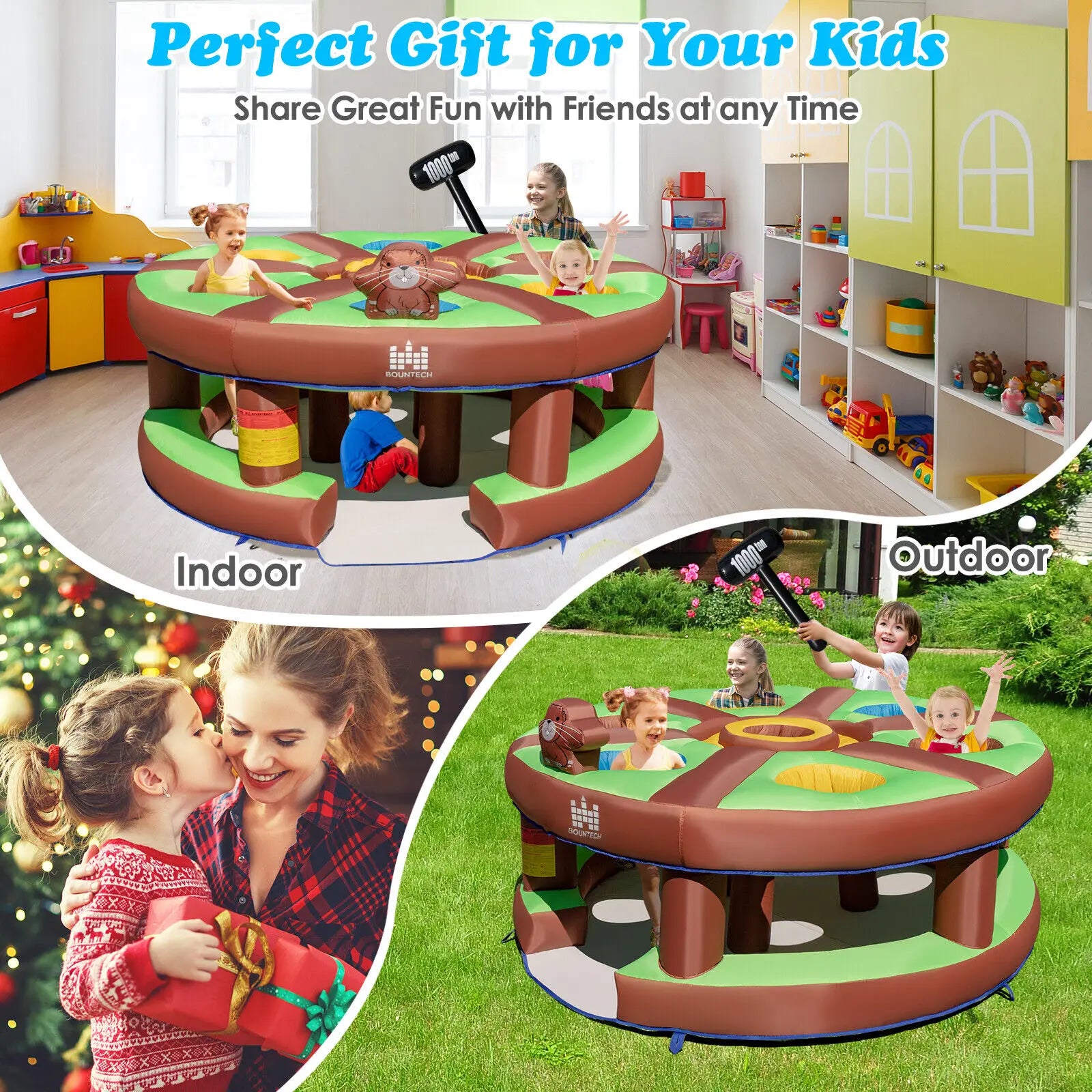 Kids Inflatable Whack-a-Mole Themed Game with 480W Blower childrensterritory