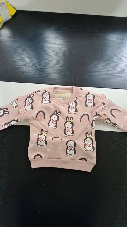 Long-Sleeved Cartoon Print Winter Hoodies For Kids childrensterritory