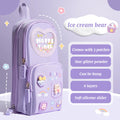 1pcs Patch Design Large Capacity Canvas Pencil Bag for Girls