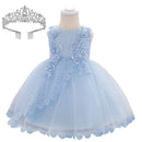 Baby Girl Lace Embroidered Formal Occasion Gowns childrensterritory