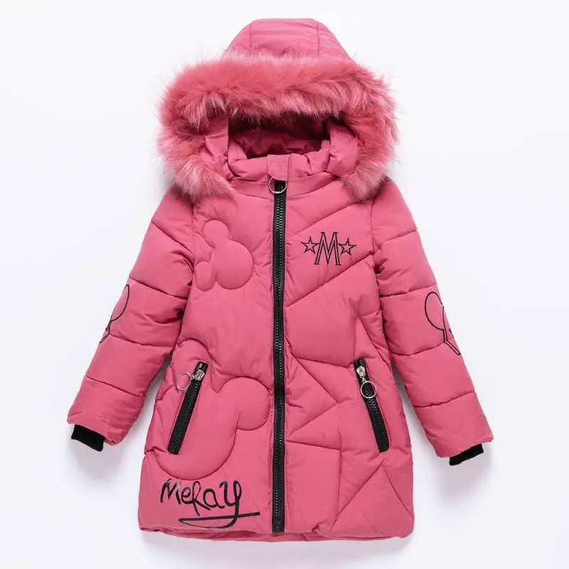 Kids Girls Winter Thick Hooded Parka Jackets childrensterritory
