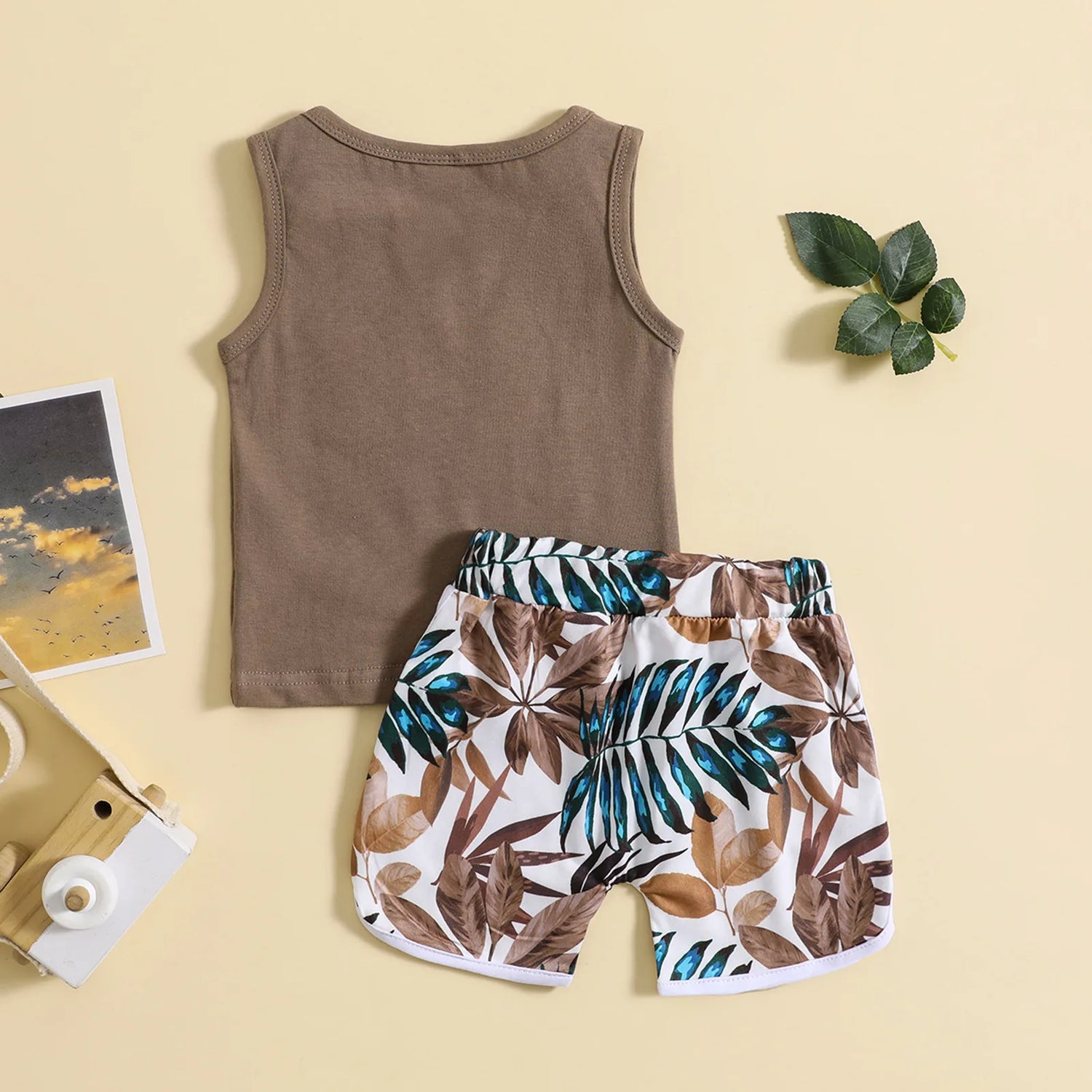 2Pcs Casual Summer Clothing Set for Baby Boys/Girls