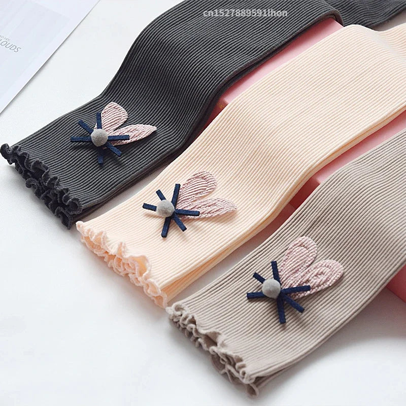 Kids Girls Elastic Waist Casual Cotton Leggings childrensterritory