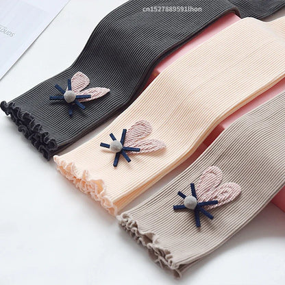 Kids Girls Elastic Waist Casual Cotton Leggings childrensterritory