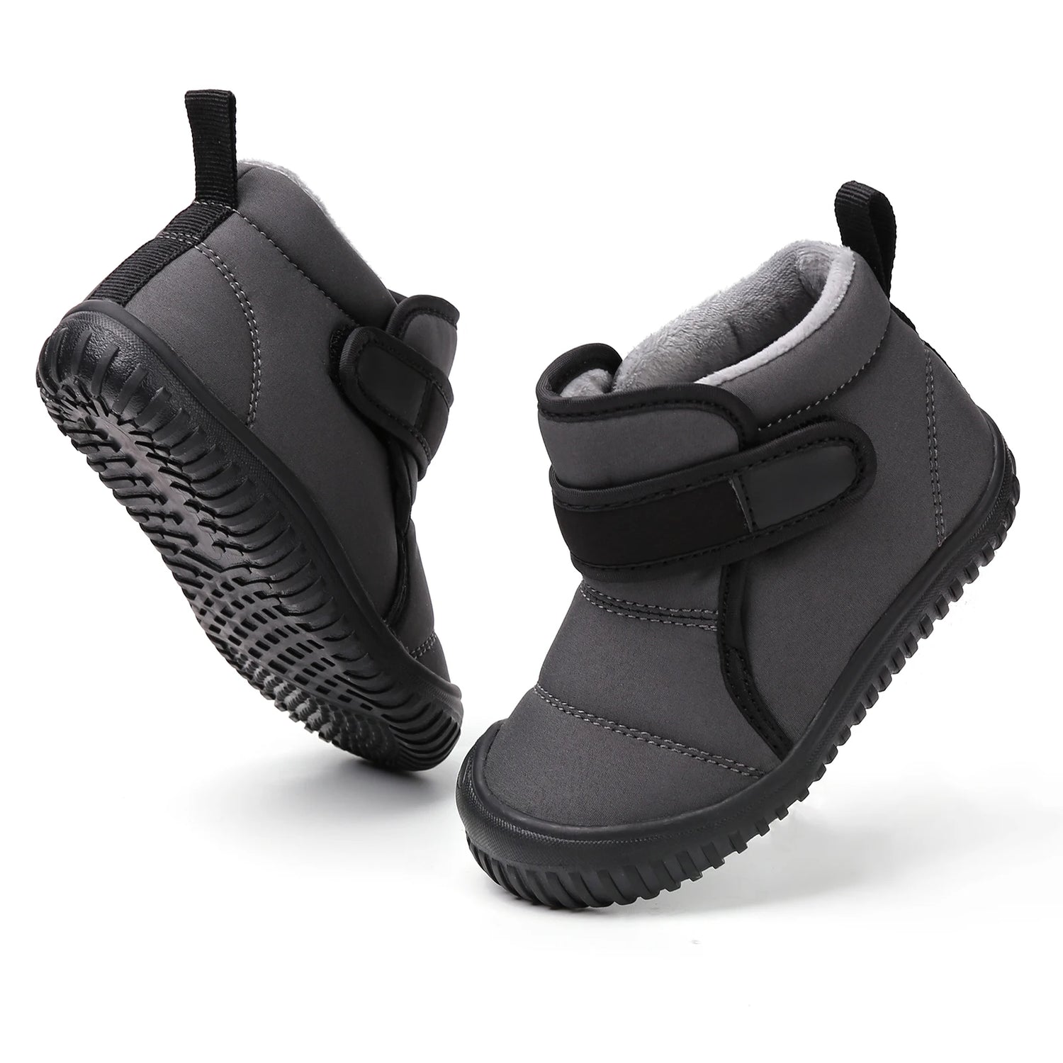 Kids Girls Soft-Sole Ankle Length Warm Fur Snow Boots childrensterritory