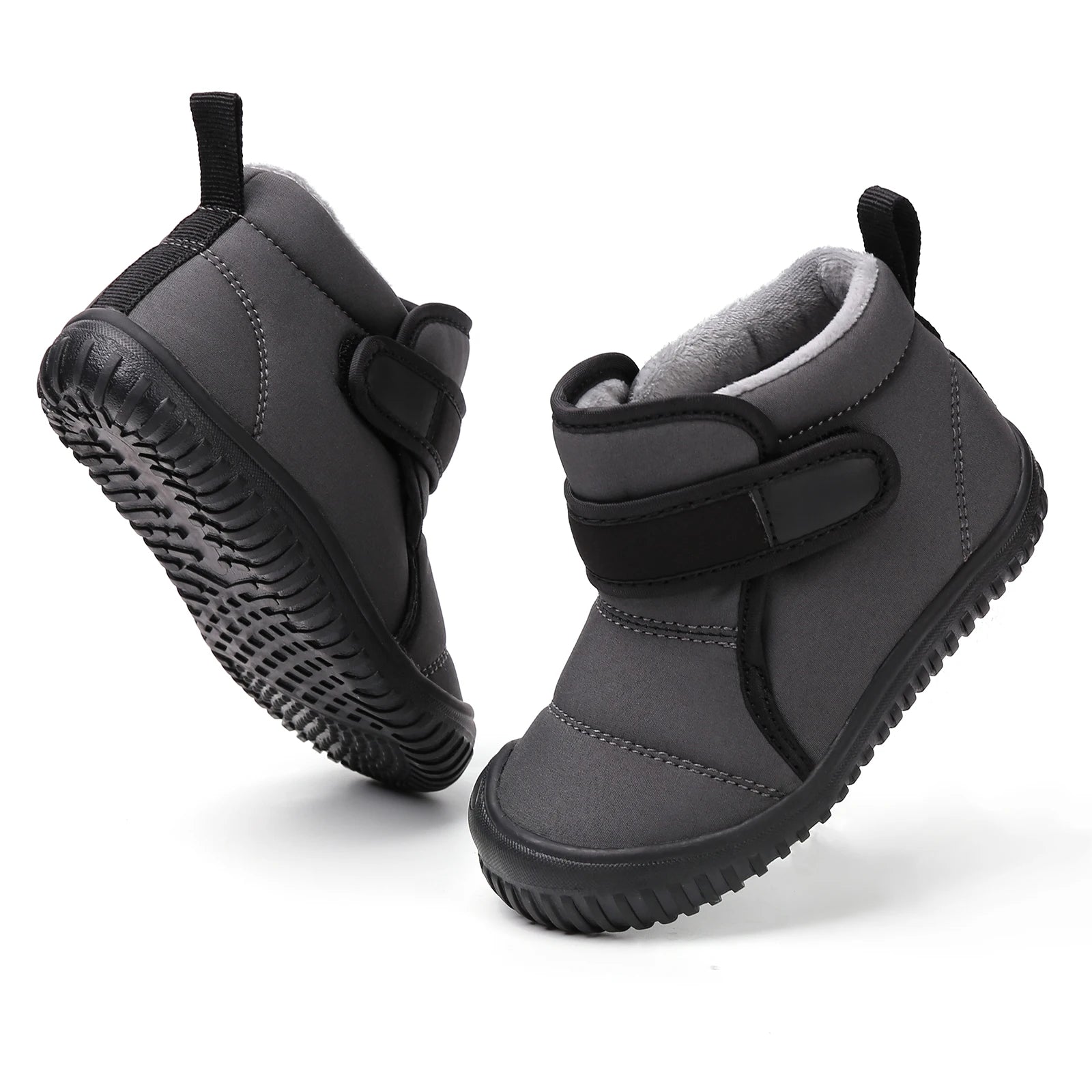 Kids Girls Soft-Sole Ankle Length Warm Fur Snow Boots childrensterritory