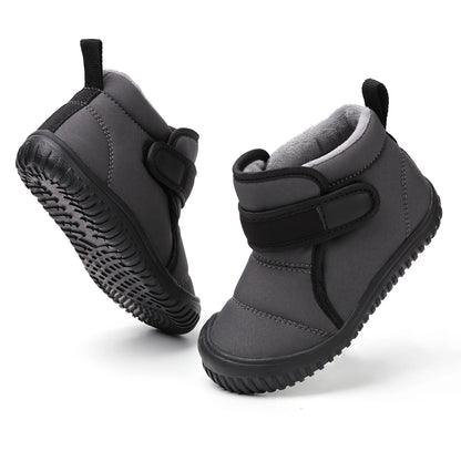 Kids Girls Soft-Sole Ankle Length Warm Fur Snow Boots childrensterritory